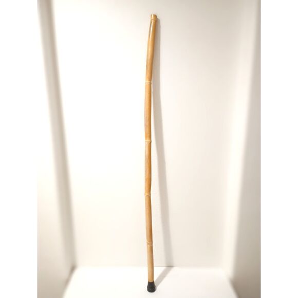 Vintage 1960s Free Form Bambusstab Handmade 46" Bamboo Walking Stick Cane - Picture 2 of 6